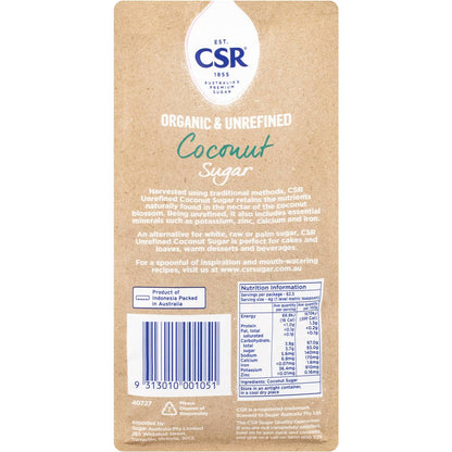 CSR Organic and Unrefined Coconut Sugar 250g