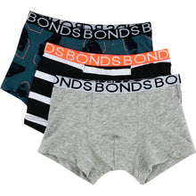 Bonds Boys Underwear Trunks Size 4-6 Or 6-8 Assorted 3 pack