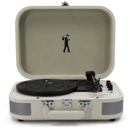 Flea Market Premium Suitcase Turntable Player (Cream)