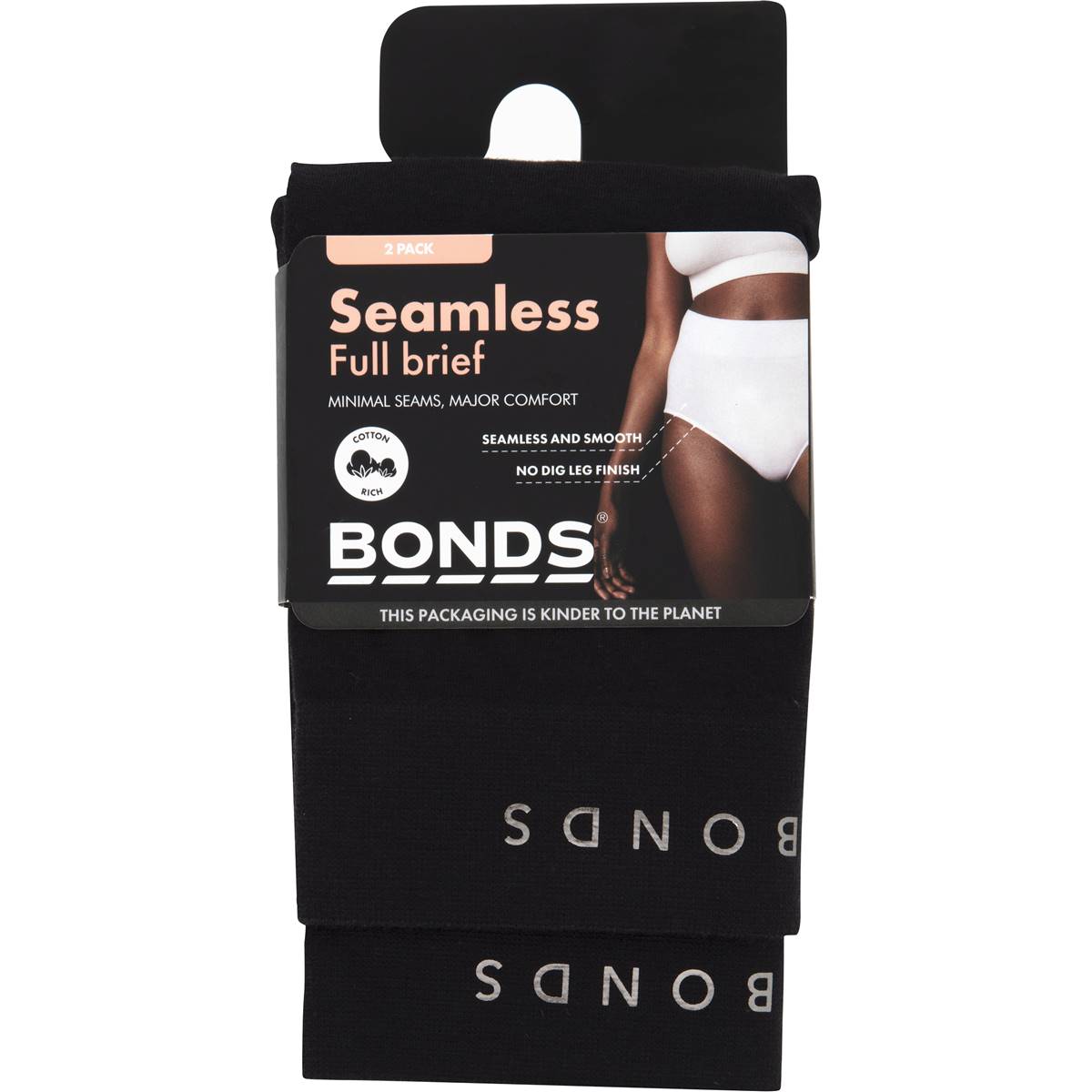 Bonds Seamless Full Brief Size 10 Assorted 2 Pack