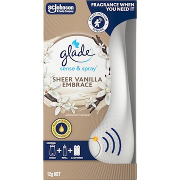 Glade Sense & Spray Automatic Air Freshener Sheer Vanilla 12g