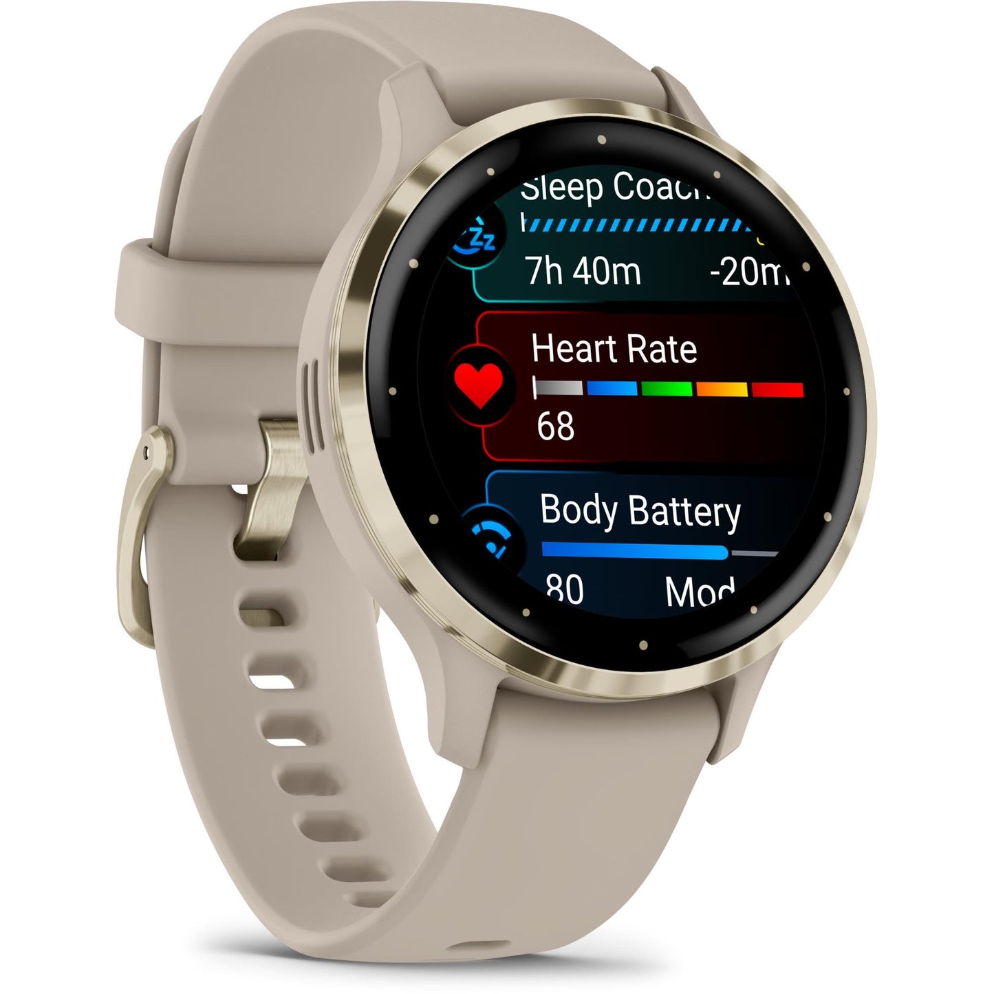 Garmin Venu 3S Sports Watch (French Grey/Soft Gold)