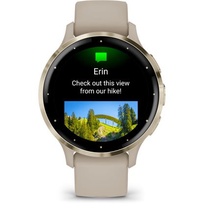 Garmin Venu 3S Sports Watch (French Grey/Soft Gold)