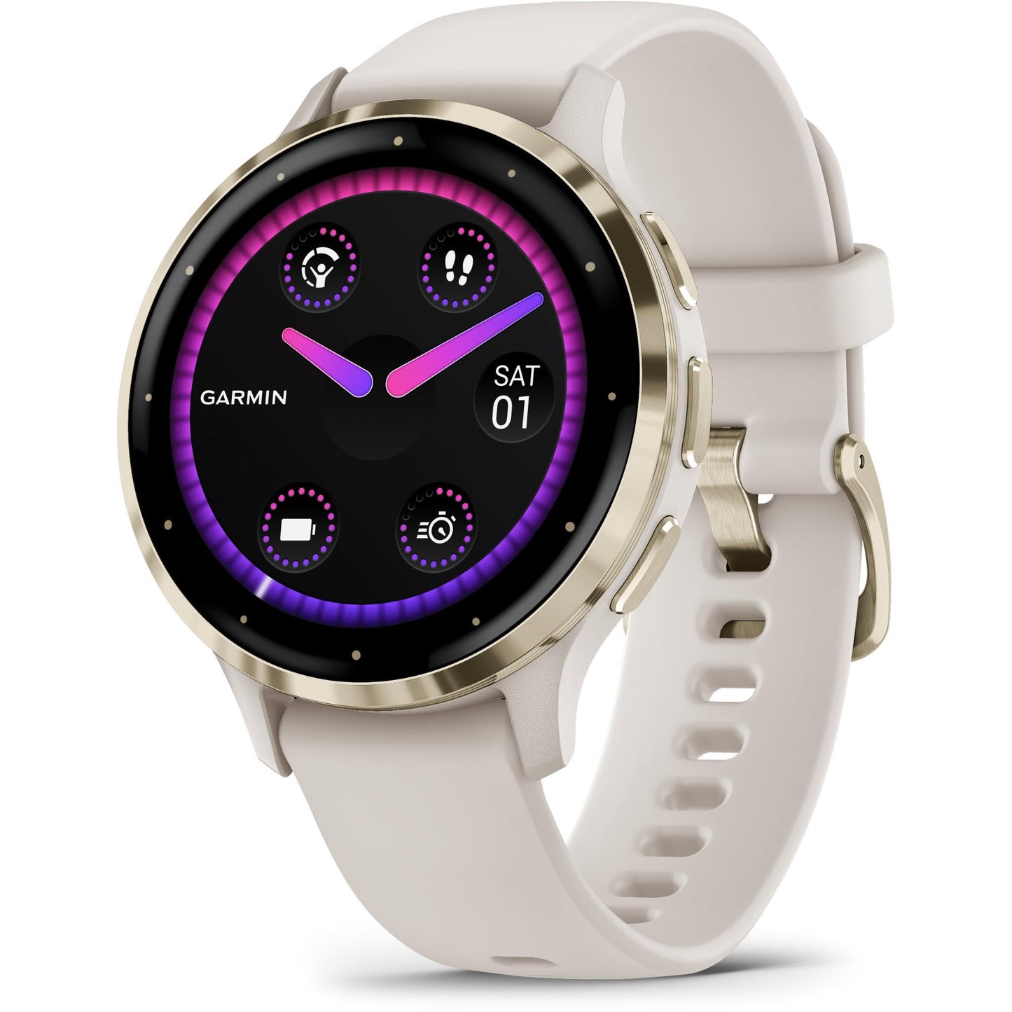 Garmin Venu 3S Sports Watch (Ivory/Soft Gold)