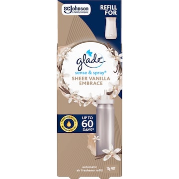 Glade Sense & Spray Air Freshener Refill Sheer Vanilla Embrace 12g