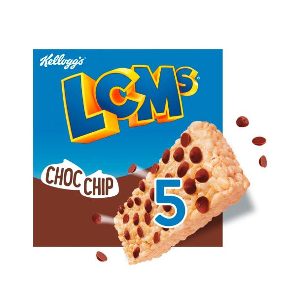 KELLOGG'S LCMS RICE BUBBLES CHOC CHIP 5 PACK 100G