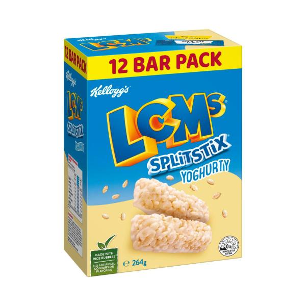 KELLOGG'S LCMS SPLIT STIX YOGHURTY 12 PACK 264G
