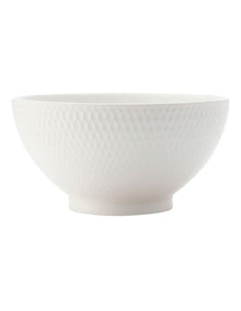 White Basics Diamonds Rice Bowl in White