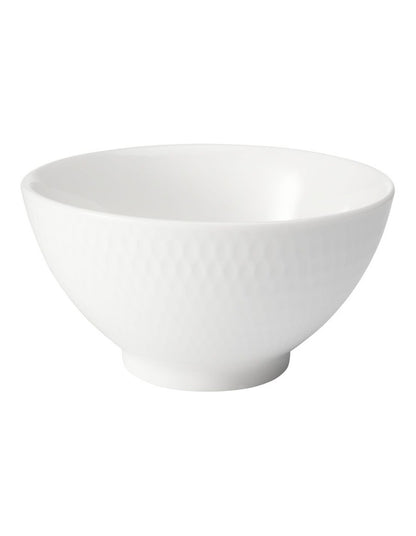 White Basics Diamonds Rice Bowl in White