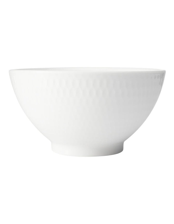 White Basics Diamonds Rice Bowl in White