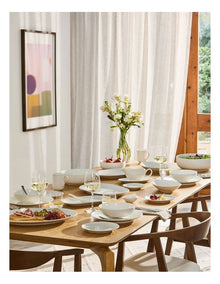 White Basics Diamonds Noodle Bowl in White