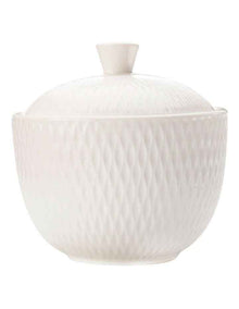 White Basics Diamonds Sugar Bowl in White
