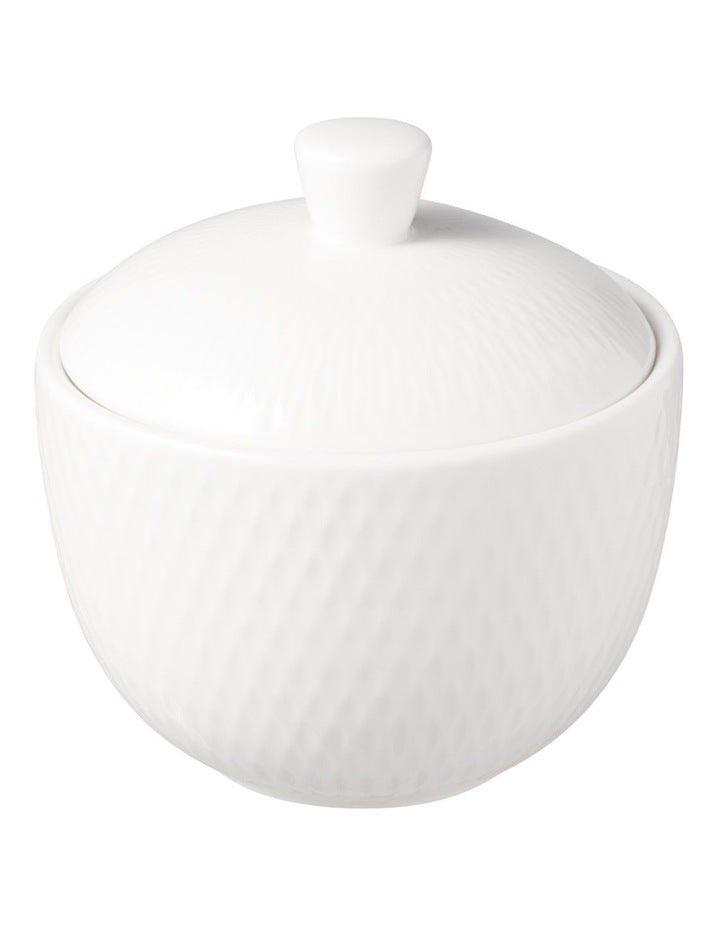 White Basics Diamonds Sugar Bowl in White