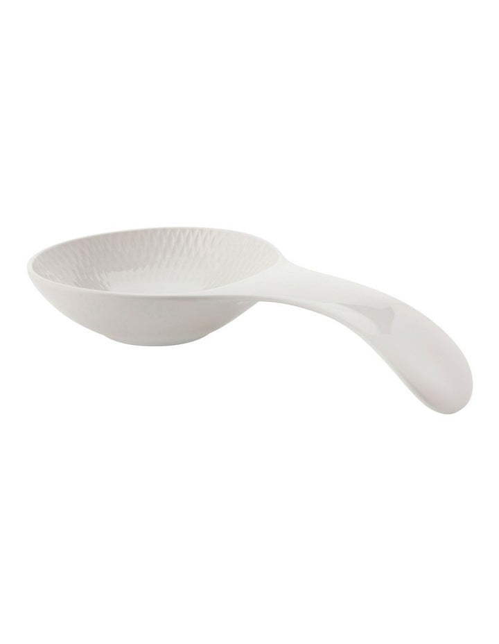 White Basics Diamonds Spoon Rest in White