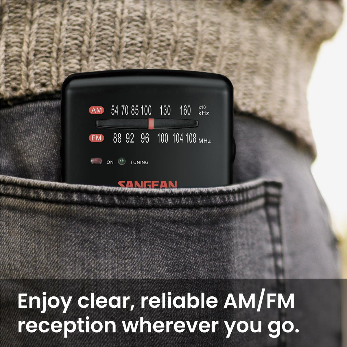 Sangean SR-35 Handheld Pocket AM/FM Radio
