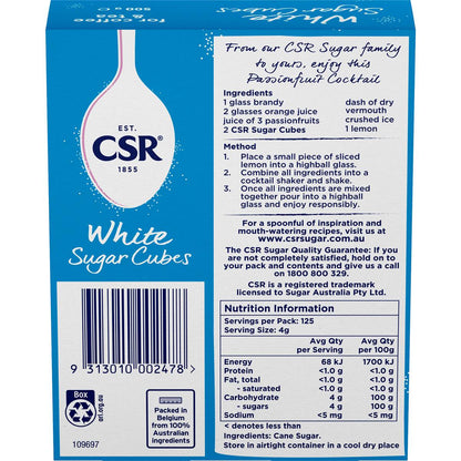 CSR White Sugar Cubes 500g