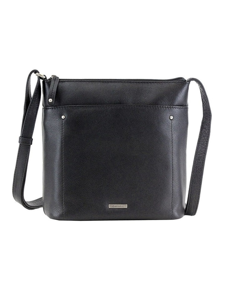 Zip Top Crossbody Bag in Nomad Black
