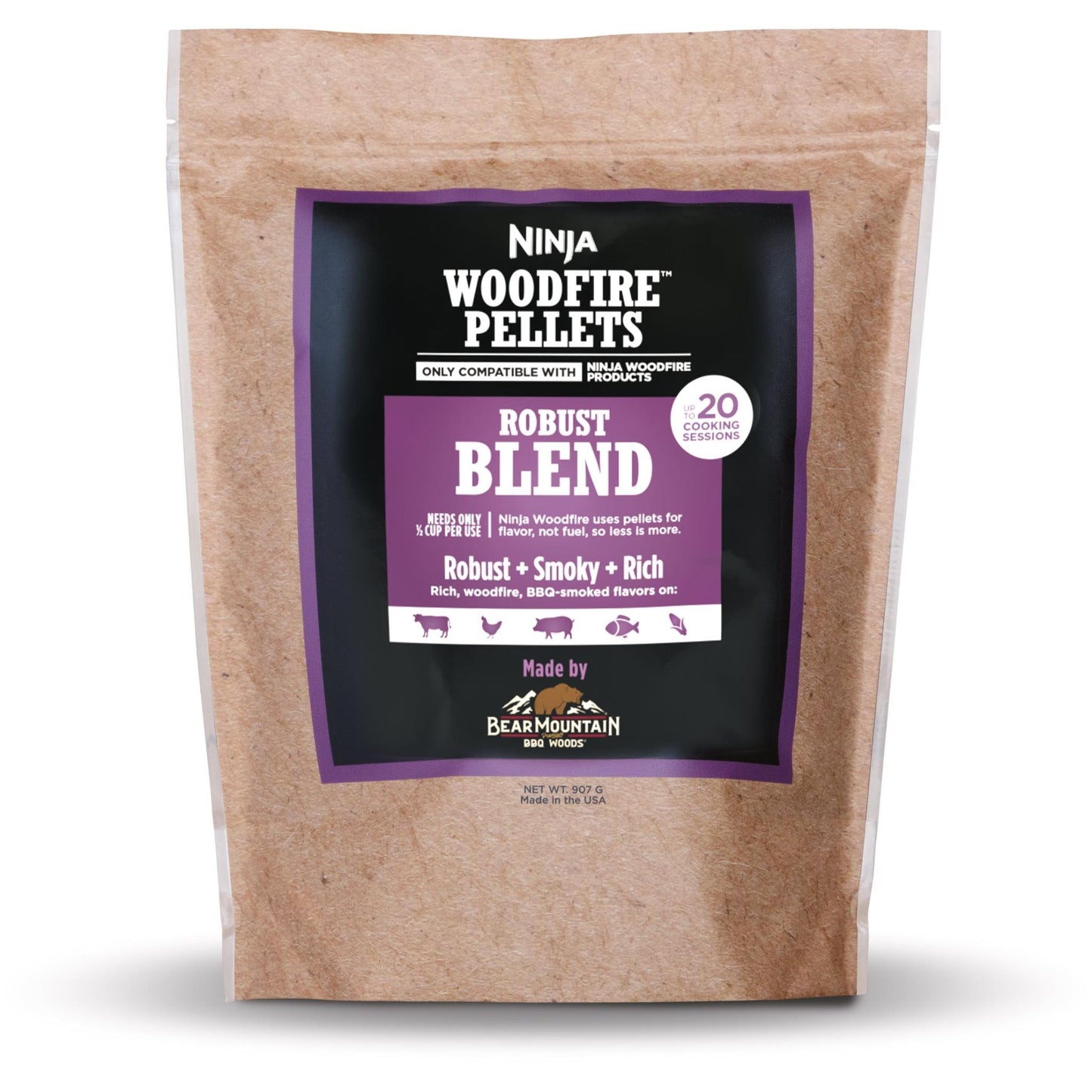 Ninja Woodfire Grill Robust Blend Pellets 900g