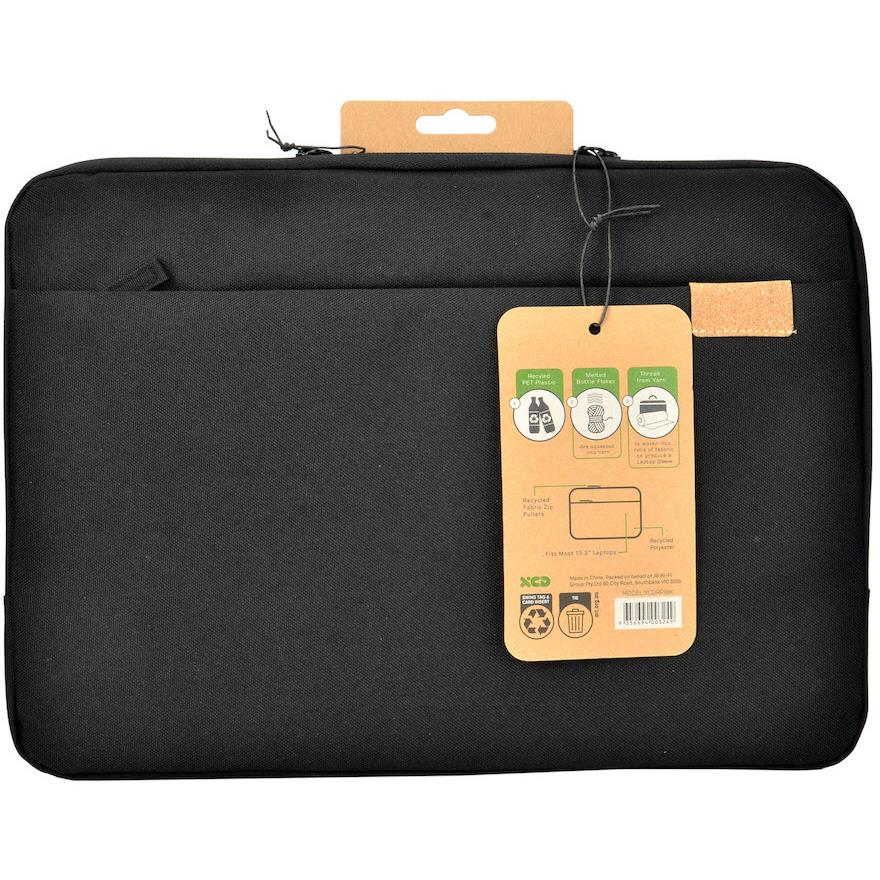 XCD Recycled 13.3-14" Laptop Sleeve V2 (Black)