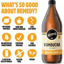 Remedy Organic Kombucha Ginger Lemon 750mL