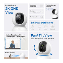 TP-Link Tapo 2K Pan/Tilt AI Home Security Wi-Fi Camera