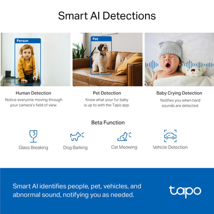 TP-Link Tapo 2K Pan/Tilt AI Home Security Wi-Fi Camera