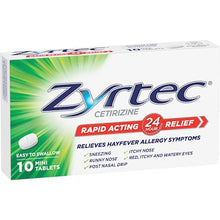 Zyrtec Rapid Acting Hayfever Allergy Relief Antihistamine Tablets 10 pack