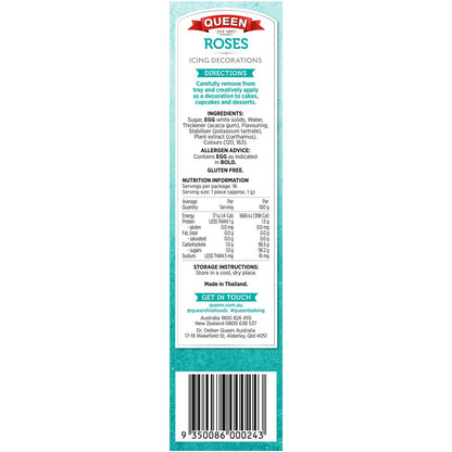 Queen Roses Icing Decorations 16 Pack