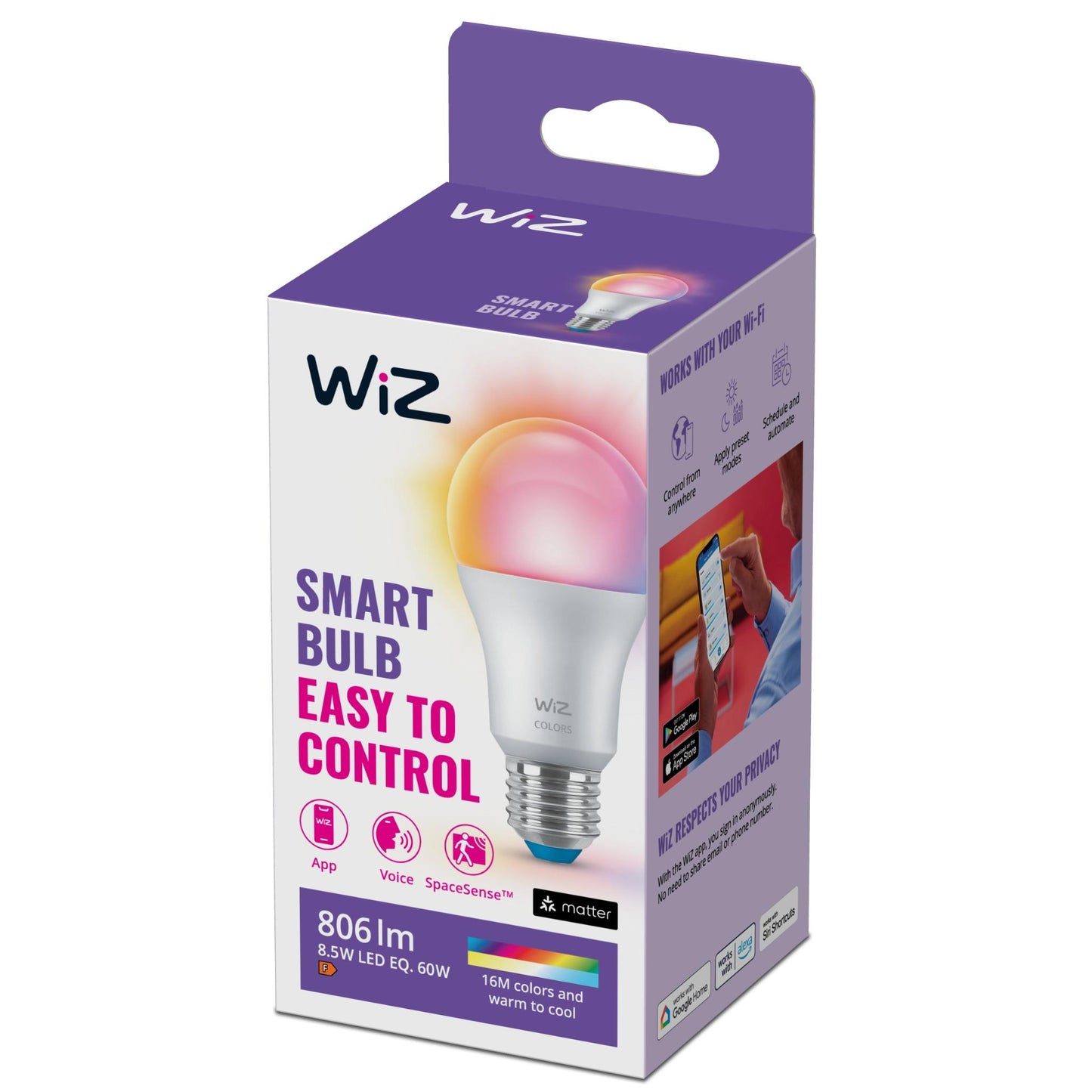 WiZ Colour A60 E27 Smart Bulb [Gen 2]
