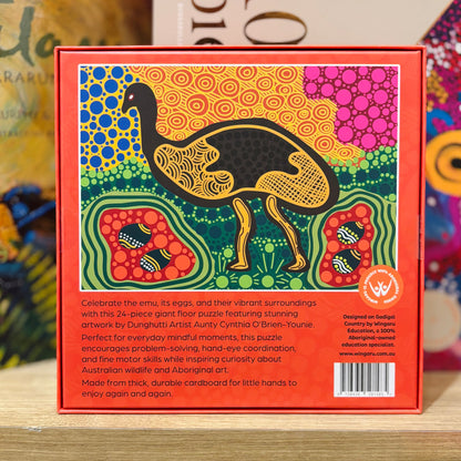 Emu Giant Floor Jigsaw Puzzle by Wingaru First Nations Resources Indigenous Art School Range 3yrs+