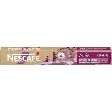Nescafe Farmers Origins India Espresso Coffee Capsules 10 pack