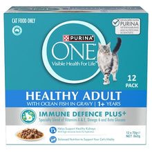 Purina One Wet Cat Food Healthy Adult Ocean Fish In Gravy 70g x 12 pack