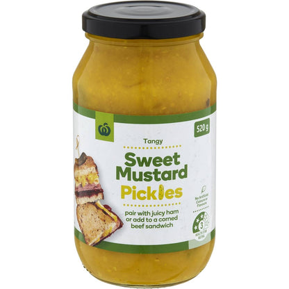Woolworths Sweet Mustard Pickles 520g