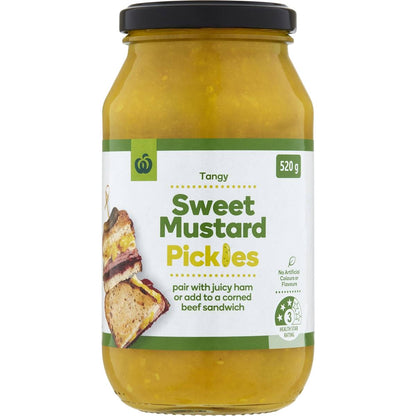 Woolworths Sweet Mustard Pickles 520g