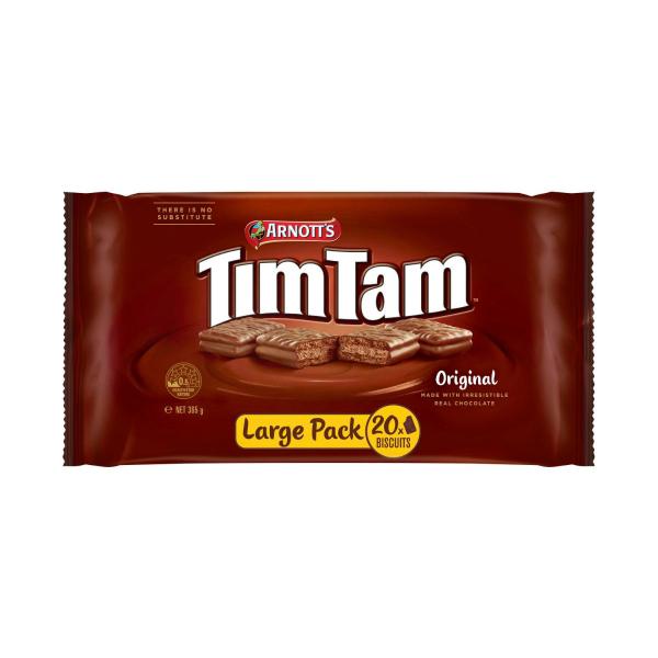 ARNOTT'S TIM TAM ORIGINAL CHOCOLATE BISCUIT LARGE PACK 365G