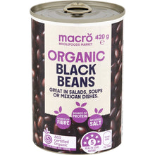 Macro Organic Black Bean No Added Salt 420g