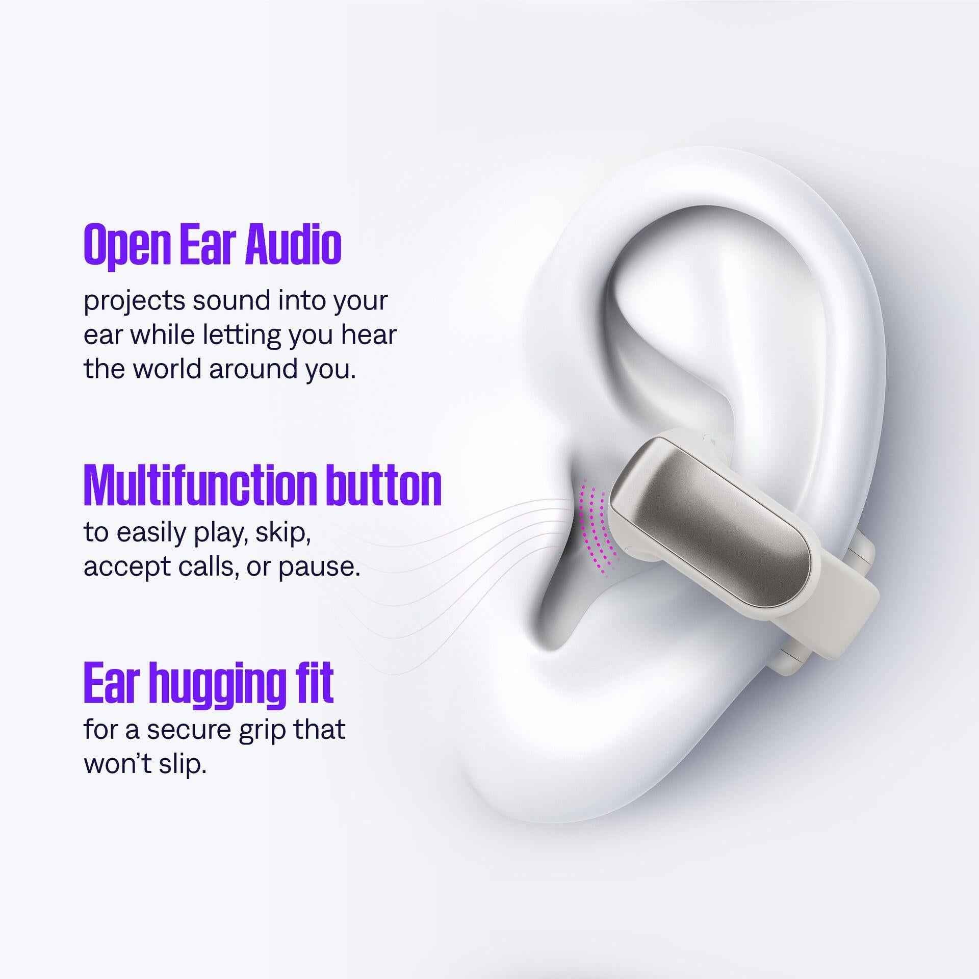 Bose Ultra Open Earbuds (White Smoke)