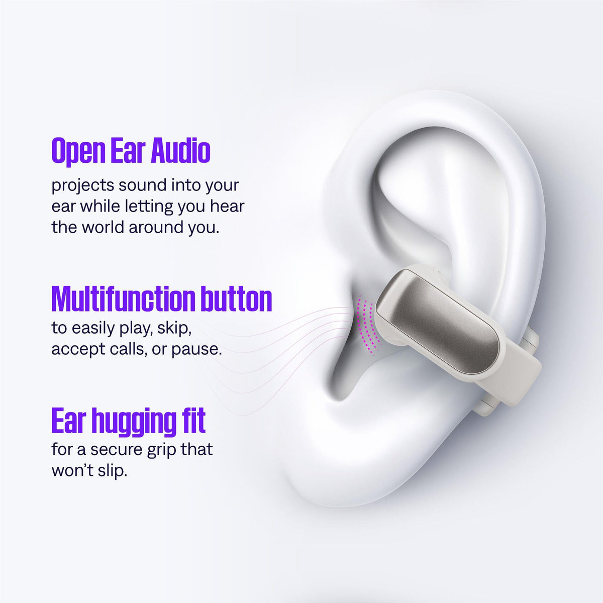Bose Ultra Open Earbuds (White Smoke)