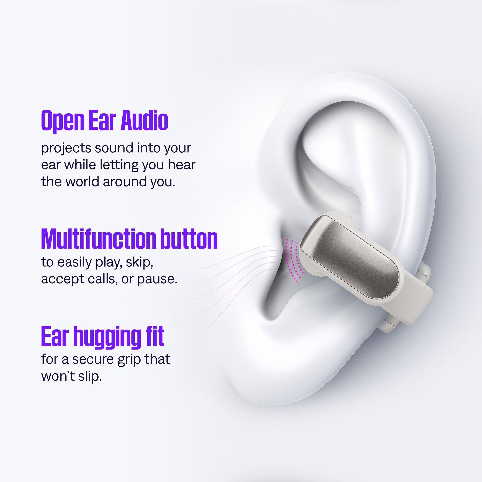Bose Ultra Open Earbuds (White Smoke)