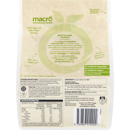 Macro Organic Steel Cut Oats 500g