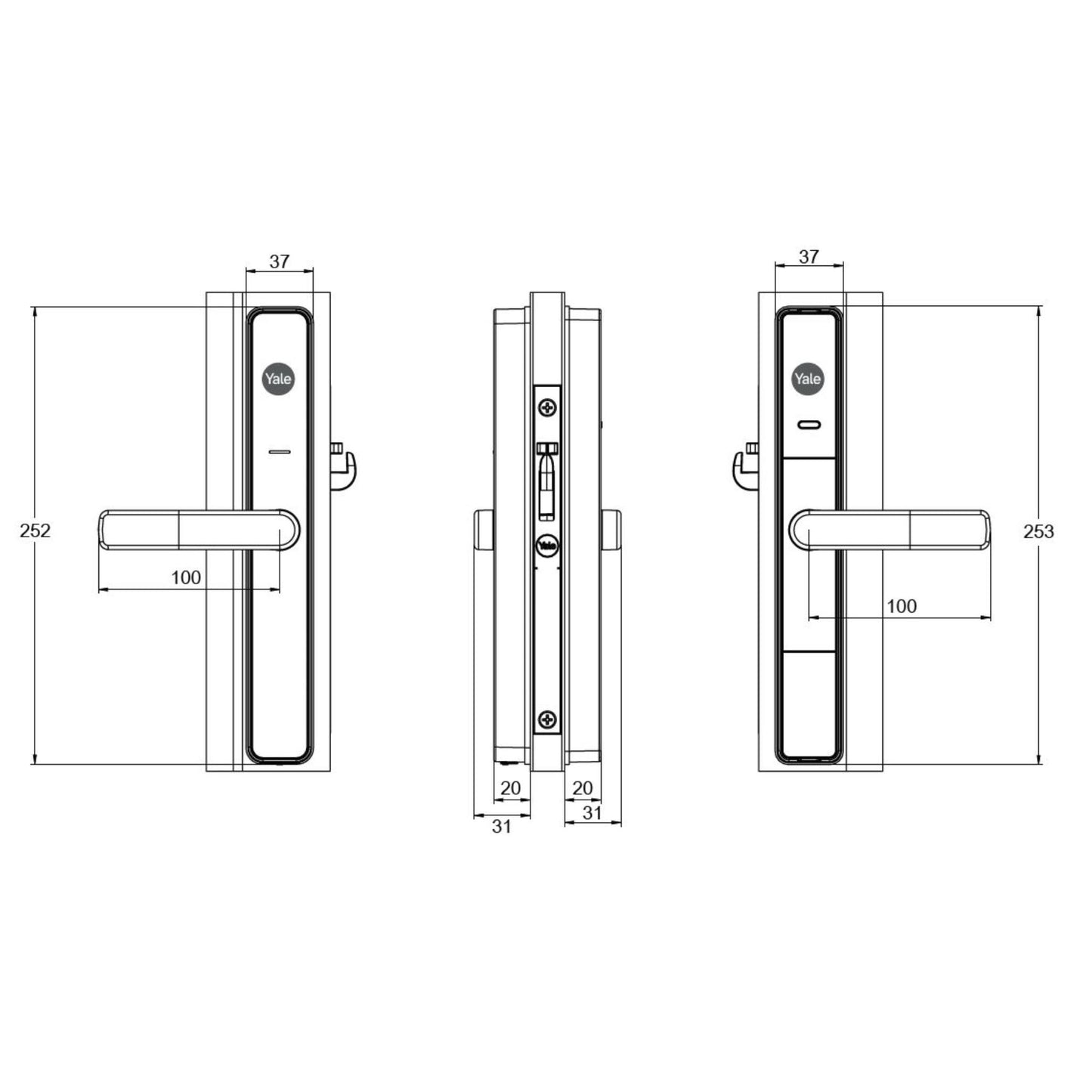 Yale Unity Security Screen Door Lock (Matte Black)