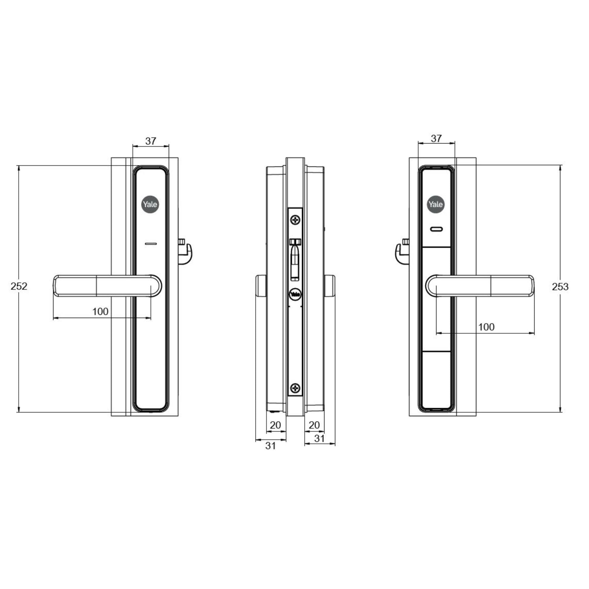 Yale Unity Security Screen Door Lock (Matte Black)