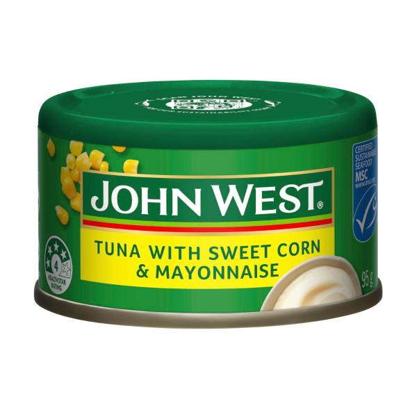 JOHN WEST TUNA SWEET CORN & MAYONNAISE  95 GRAM