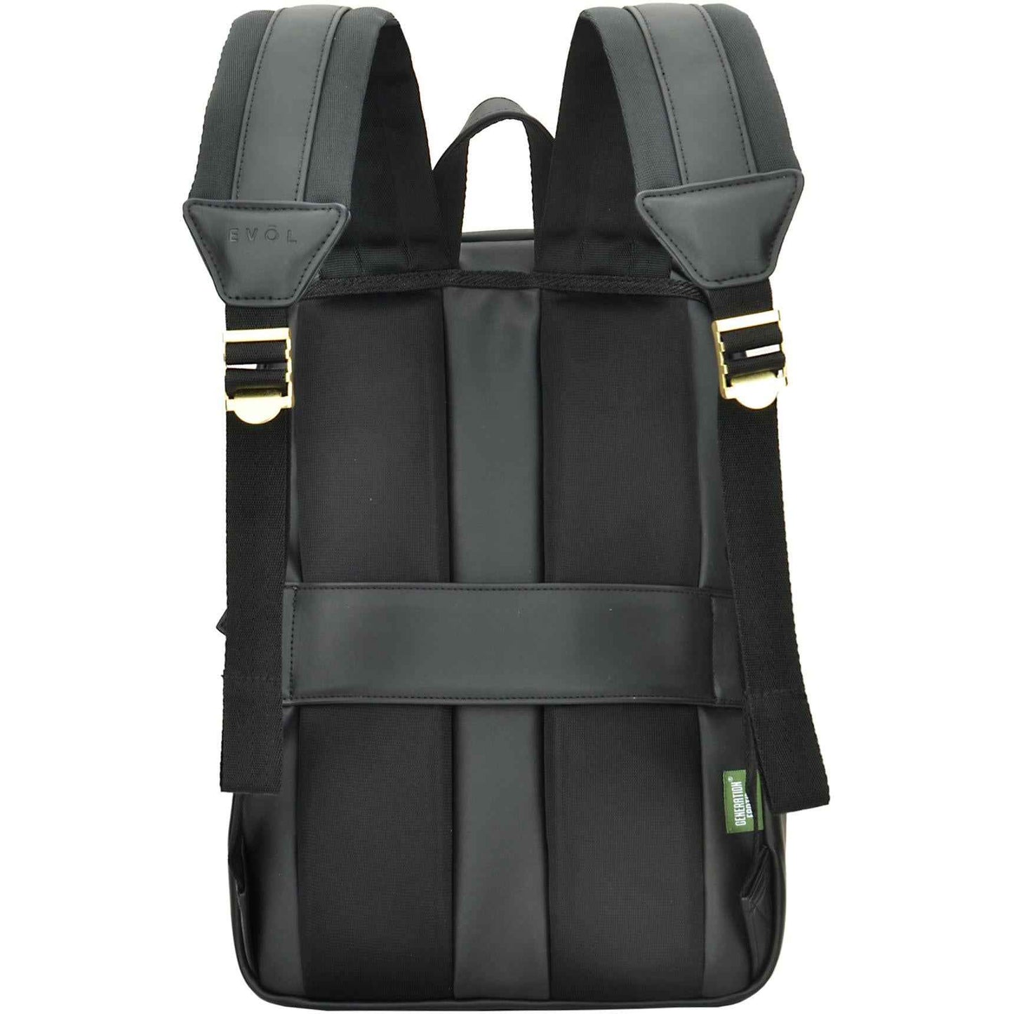 Generation Earth 13.3 - 14.1" Recycled PU Berlin Laptop Backpack (Black/Gold)