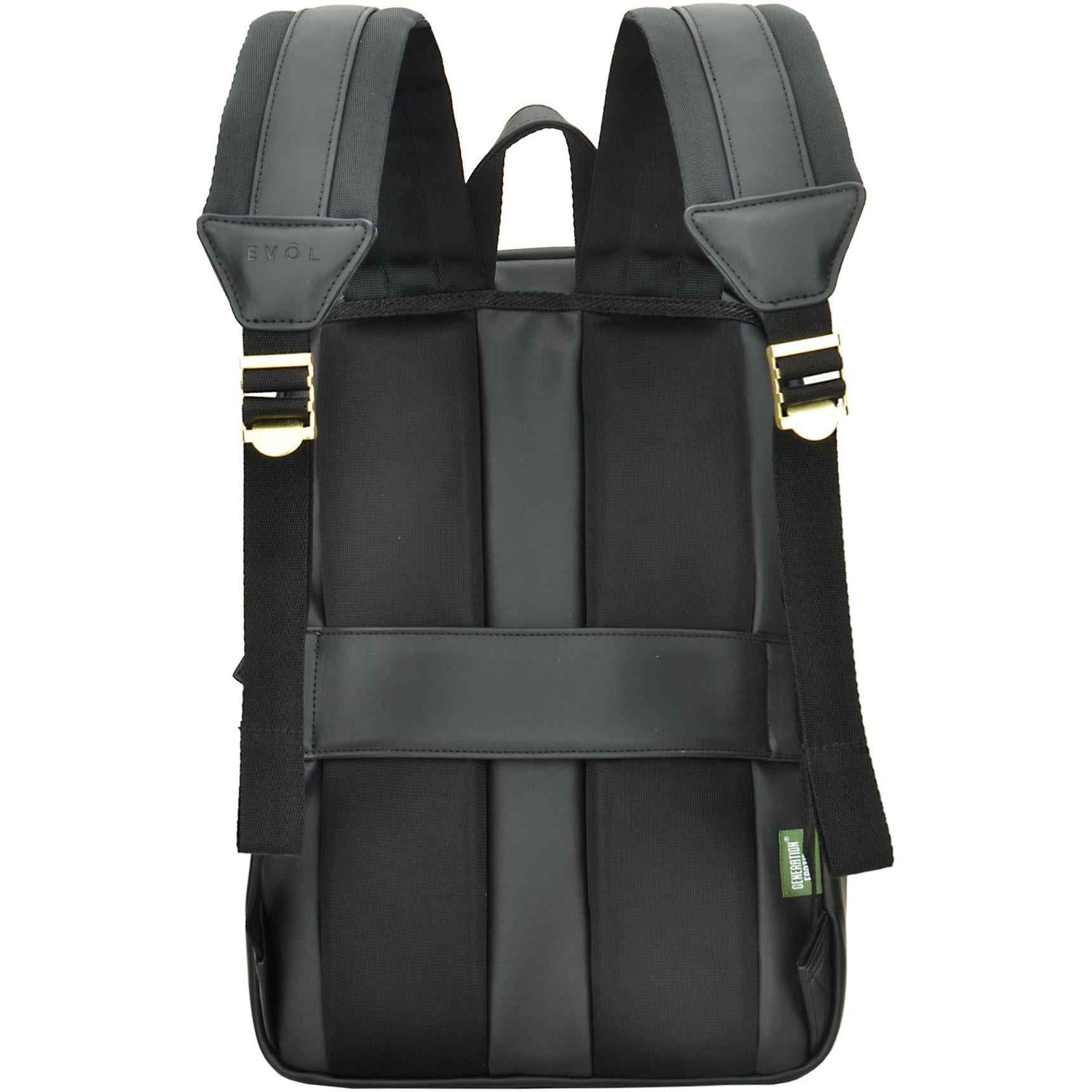 Generation Earth 13.3 - 14.1" Recycled PU Berlin Laptop Backpack (Black/Gold)