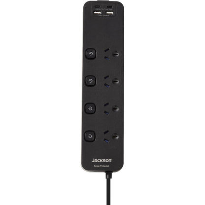 Jackson Fast Charge USB-C/A 4 Way Surge Protected Powerboard