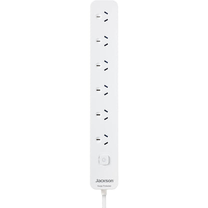 Jackson 6 Way Surge Protected Powerboard