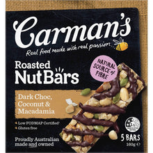 Carman's Nut Bars Dark Chocolate, Coconut & Macadamia 5 pack