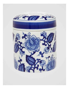 Hand-Painted Ginger Cylindrical Canister 12x15cm