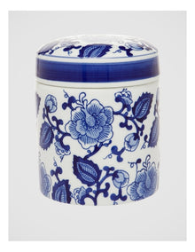 Hand-Painted Ginger Cylindrical Canister 12x15cm